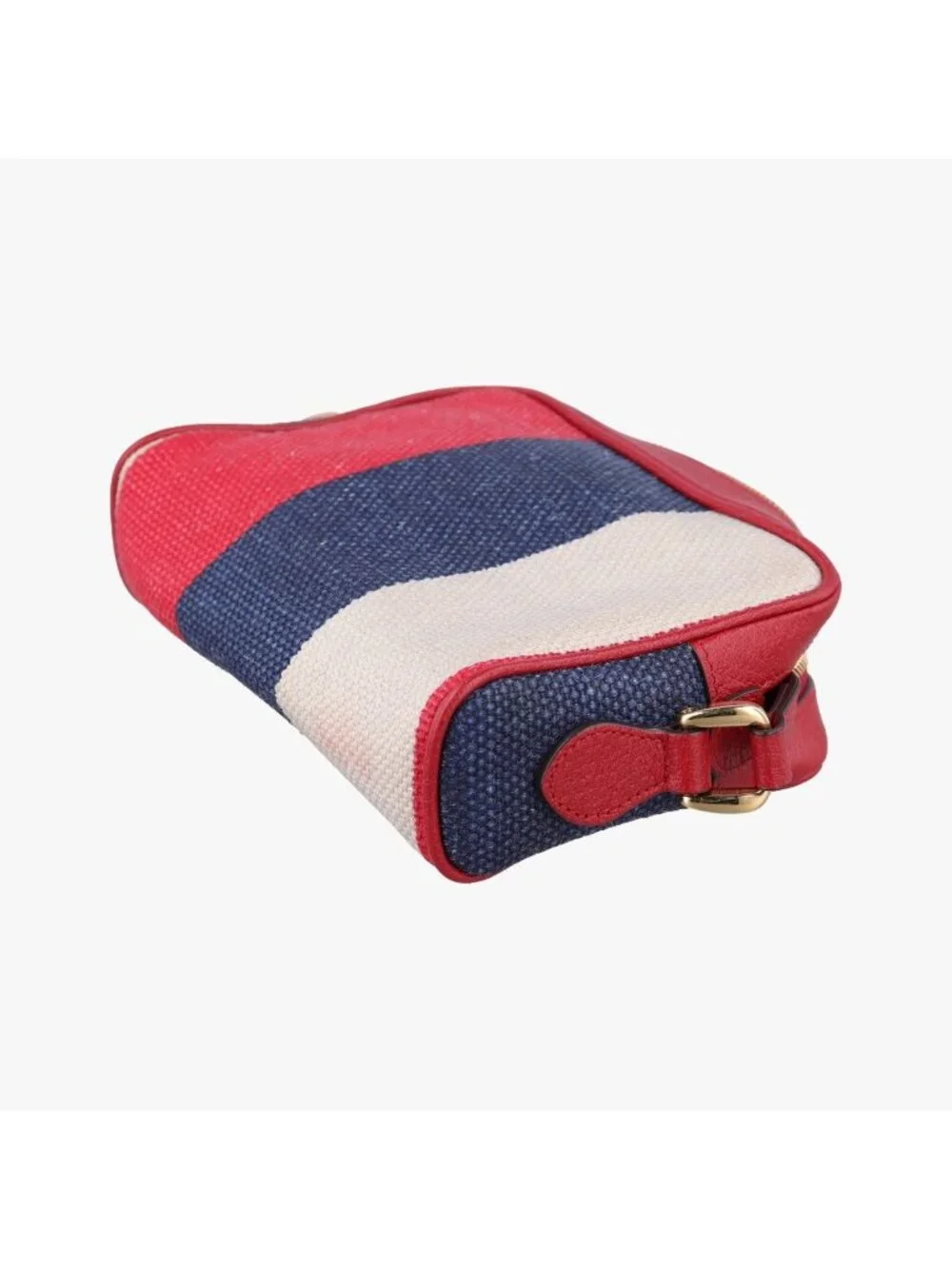 ★SOLD★ Gucci Ophidia Red Navy Ivory Canvas Leather Messenger - Picture 6 of 15